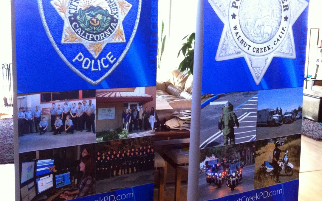 Walnut Creek Police Department Banner Stands
